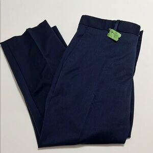 Navy Blue Dress Pants with Smooth Fabric
